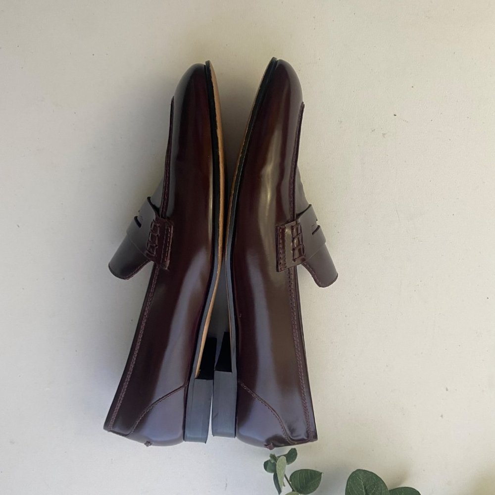 J. Crew Academy Penny Brown Leather Loafers Shoes - Picture 3 of 7